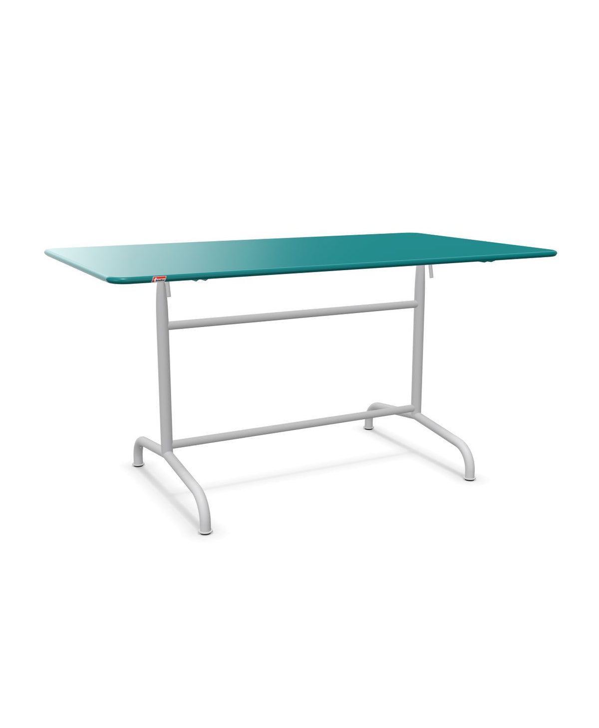 Schaffner Rigi Table repas rabattable 140x80cm Bleu Kali 56 Gris Argent 78