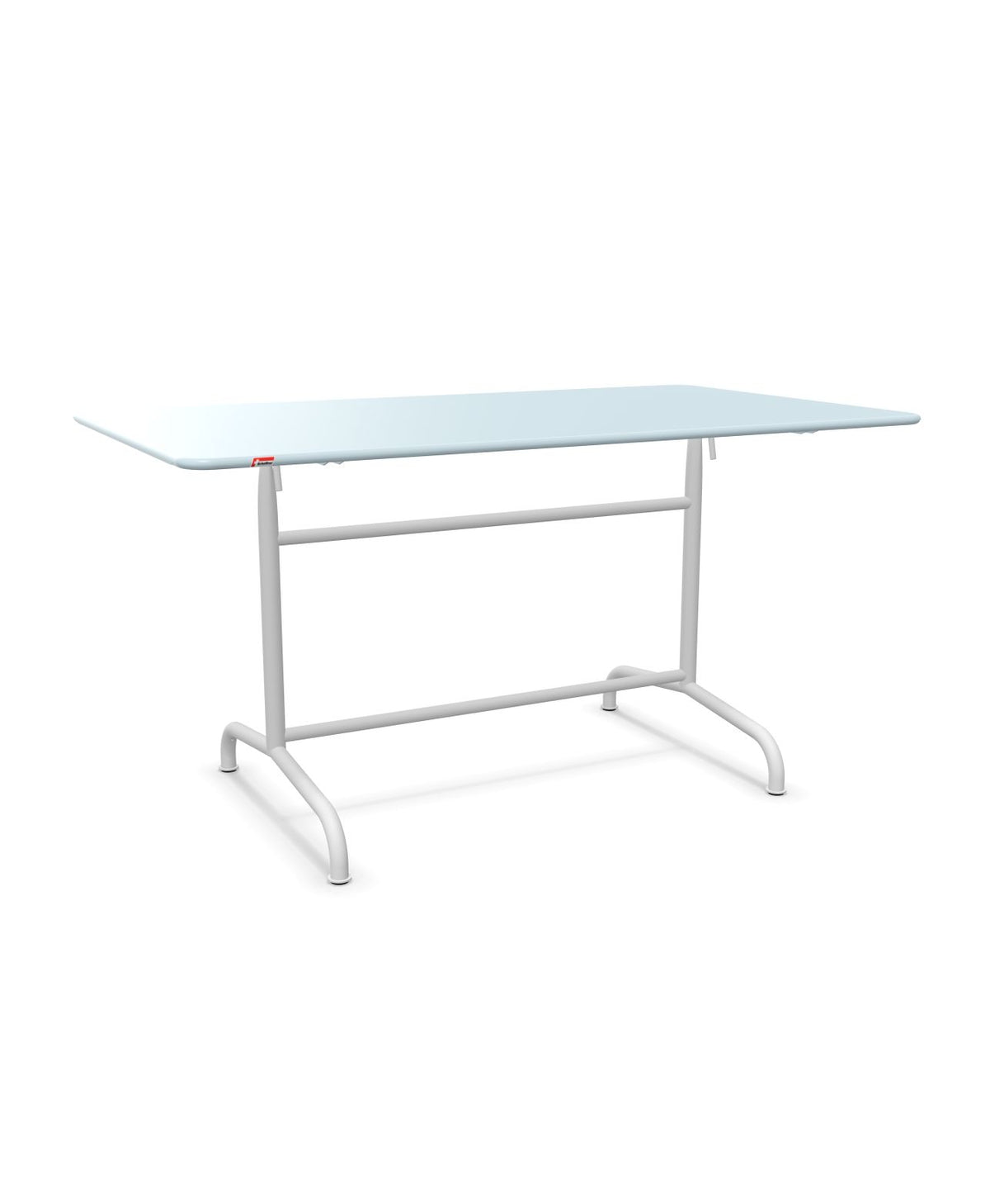 Schaffner Rigi Table repas rabattable 140x80cm Bleu Pastel 51 Blanc 90