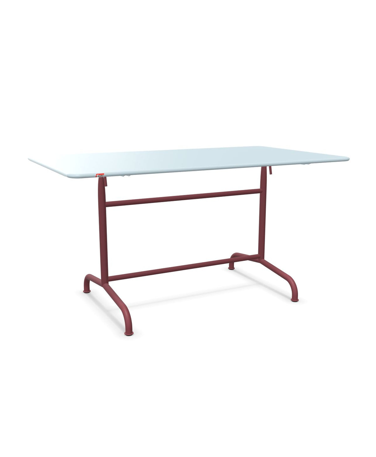 Schaffner Rigi Table repas rabattable 140x80cm Bleu Pastel 51 Bordeaux 38