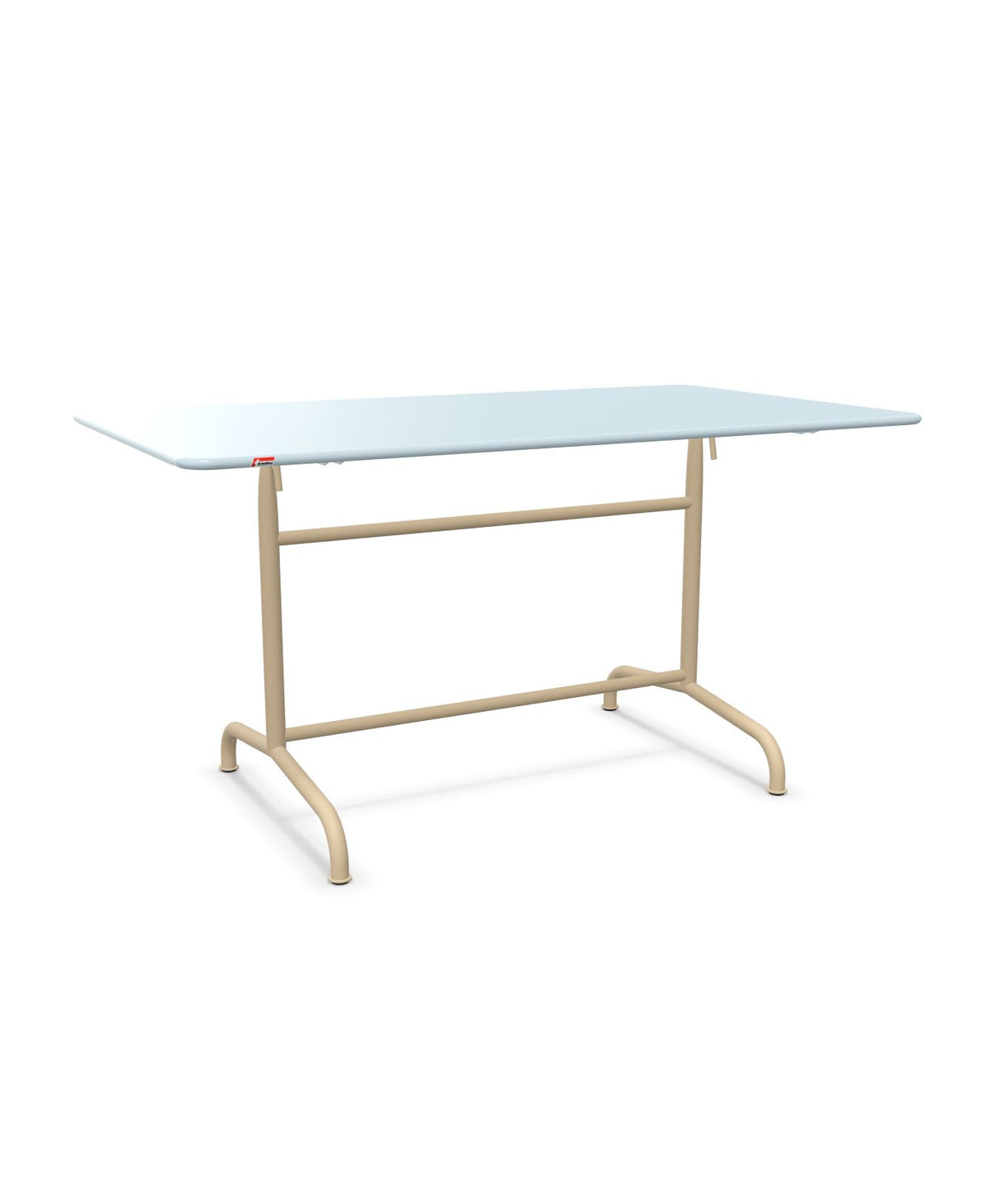 Schaffner Rigi Table repas rabattable 140x80cm Bleu Pastel 51 Marron Pastel 83
