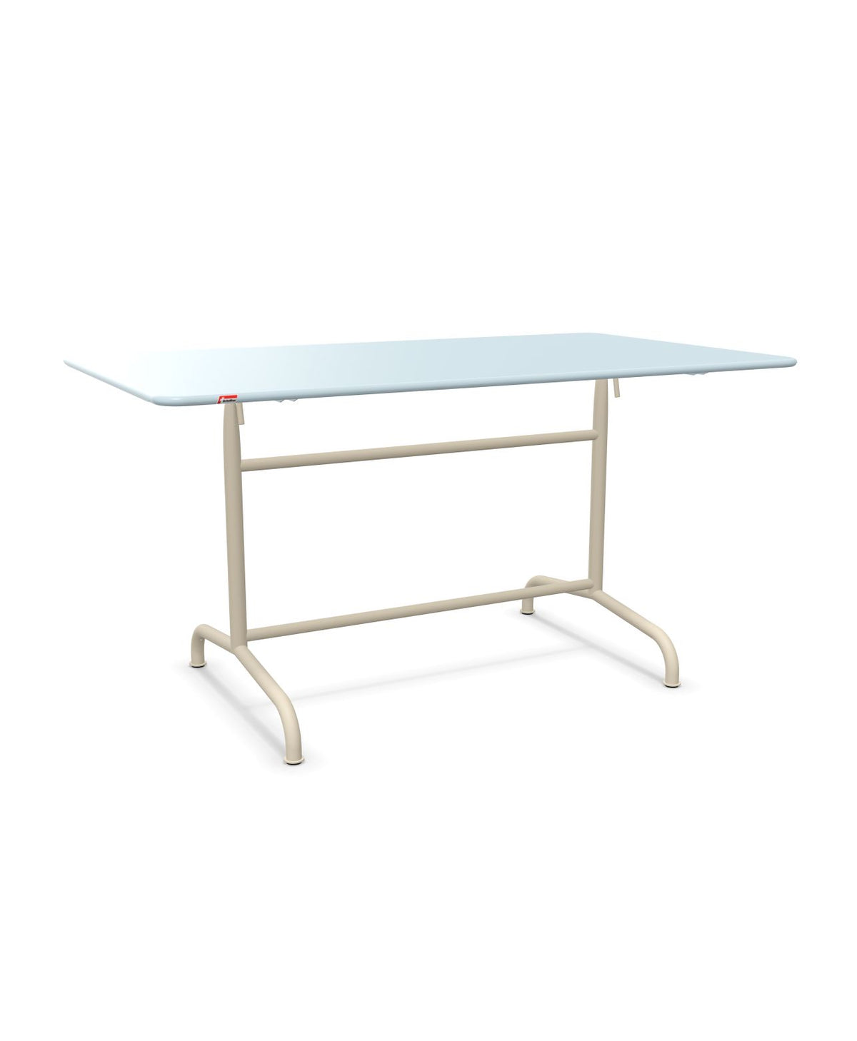 Schaffner Rigi Table repas rabattable 140x80cm Bleu Pastel 51 Sable Pastel 15