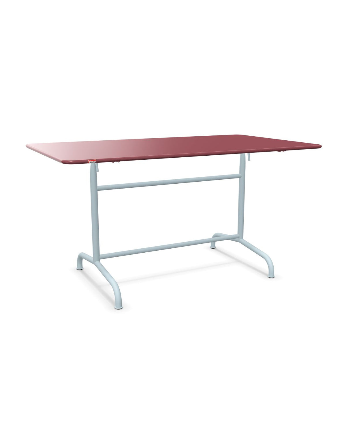 Schaffner Rigi Table repas rabattable 140x80cm Bordeaux 38 Bleu Pastel 51