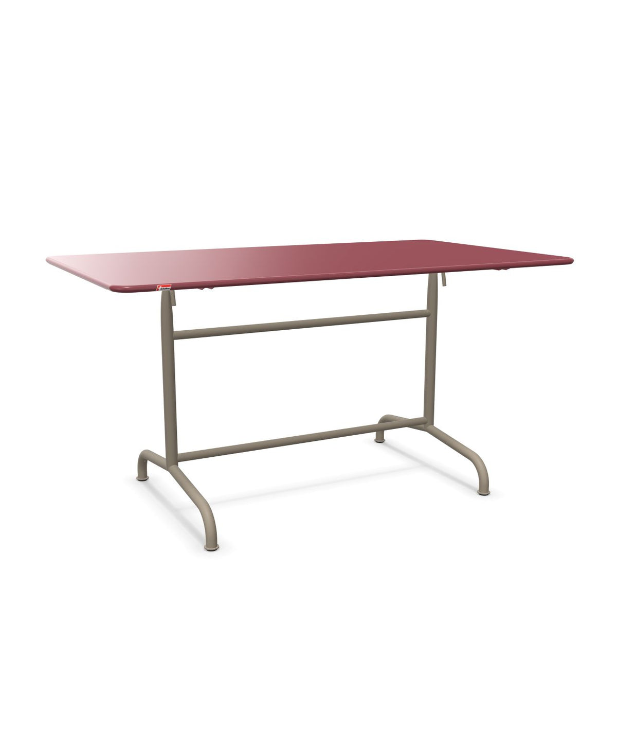 Schaffner Rigi Table repas rabattable 140x80cm Bordeaux 38 Champagne 85