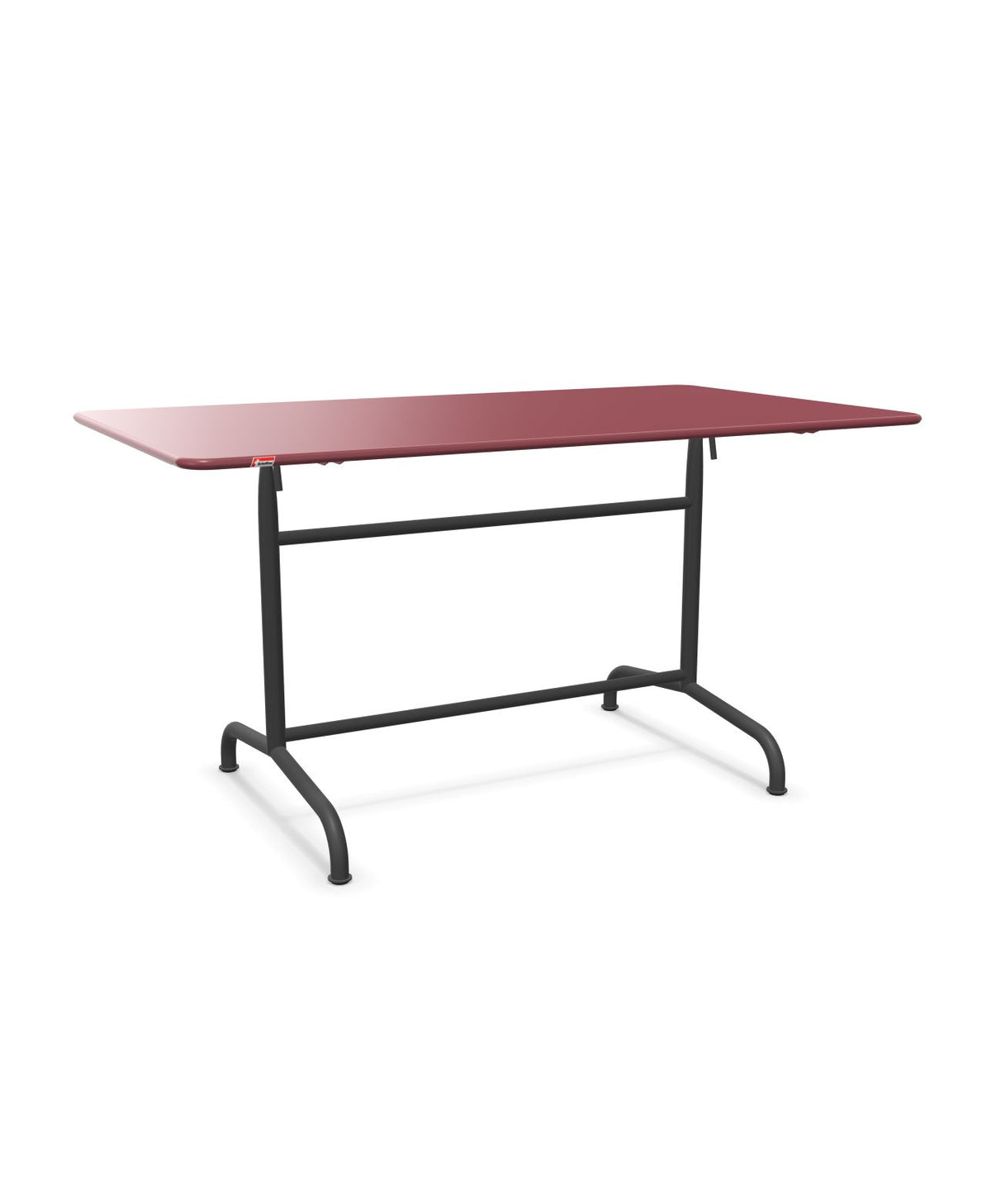 Schaffner Rigi Table repas rabattable 140x80cm Bordeaux 38 Noir 91