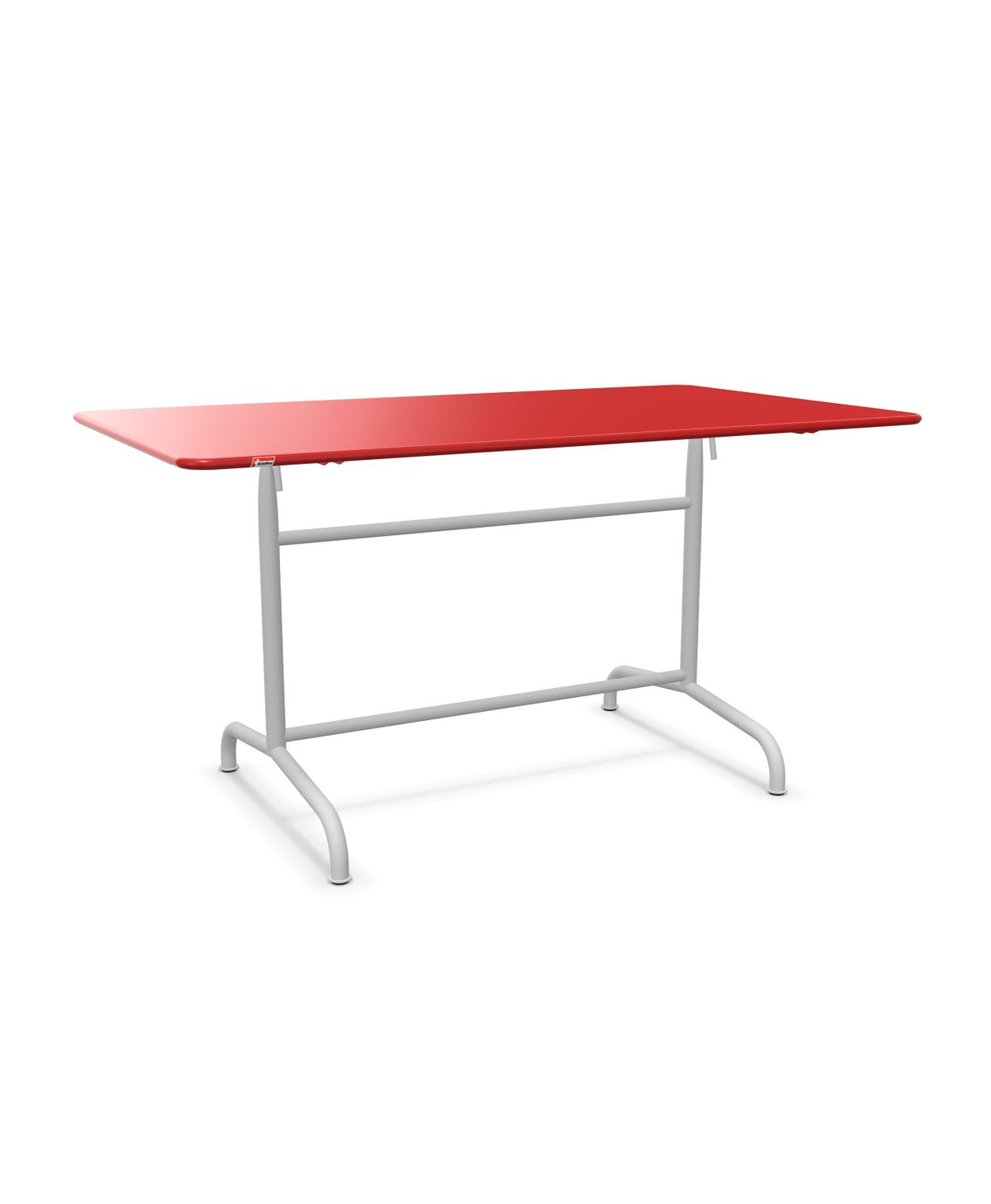 Schaffner Rigi Table repas rabattable 140x80cm Rouge 30 Gris Argent 78