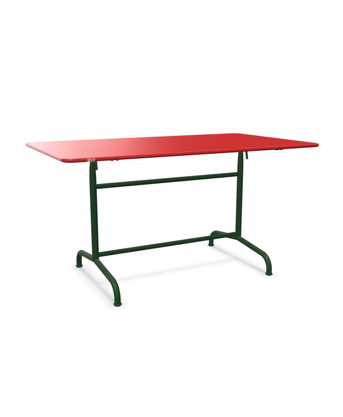 Schaffner Rigi Table repas rabattable 140x80cm Rouge 30 Vert Sapin 66
