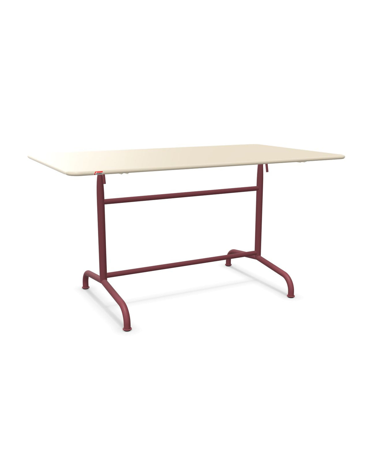 Schaffner Rigi Table repas rabattable 140x80cm Sable Pastel 15 Bordeaux 38