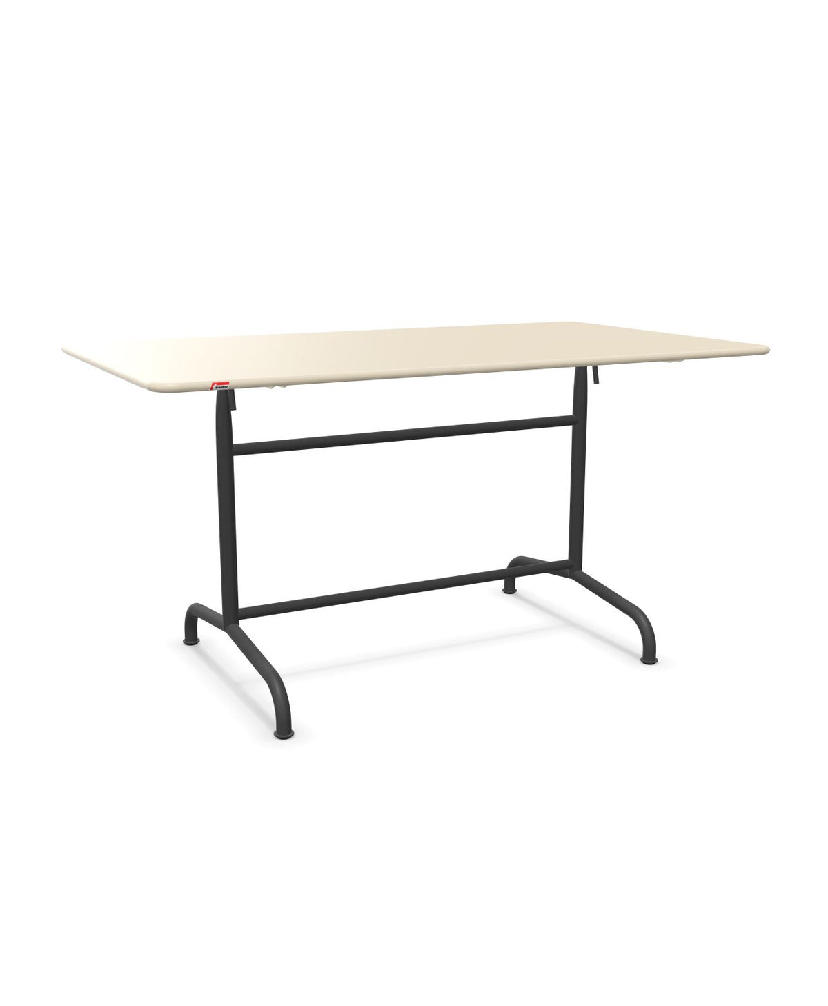 Schaffner Rigi Table repas rabattable 140x80cm Sable Pastel 15 Noir 91