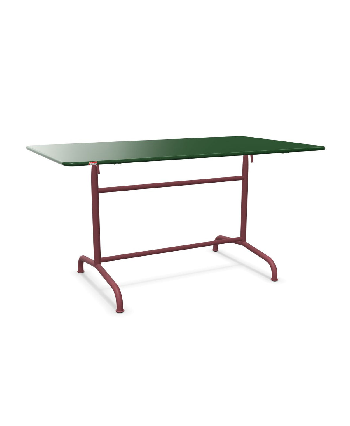 Schaffner Rigi Table repas rabattable 140x80cm Vert Sapin 66 Bordeaux 38
