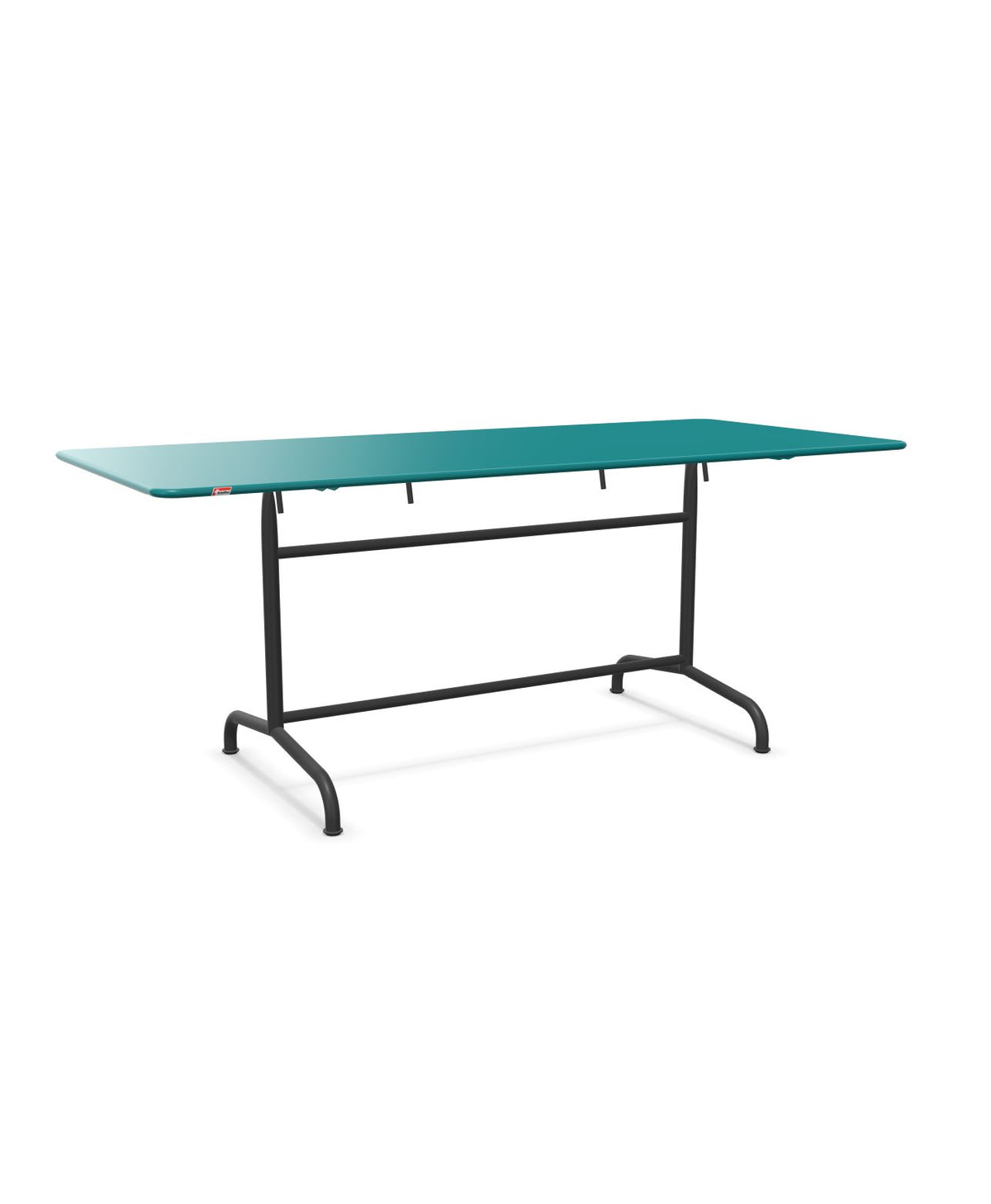 Schaffner Rigi Table repas rabattable 180x80cm Bleu Kali 56 Anthracite 77