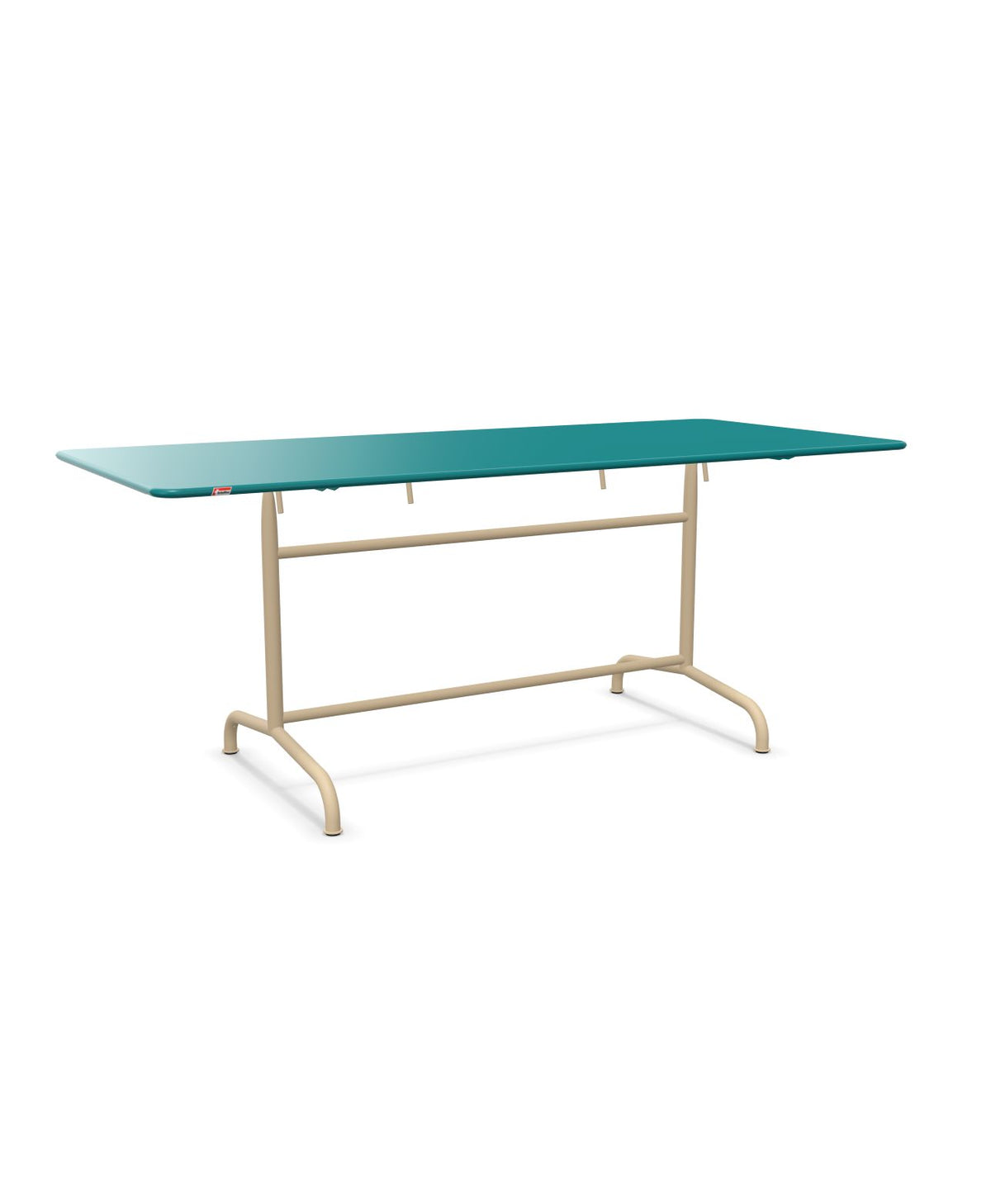 Schaffner Rigi Table repas rabattable 180x80cm Bleu Kali 56 Marron Pastel 83