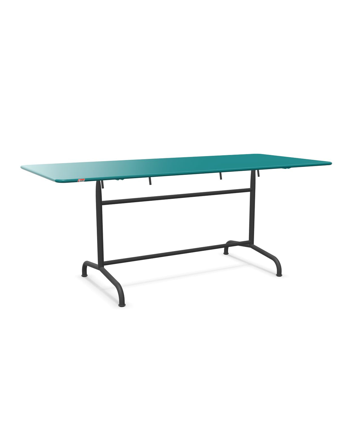 Schaffner Rigi Table repas rabattable 180x80cm Bleu Kali 56 Noir 91