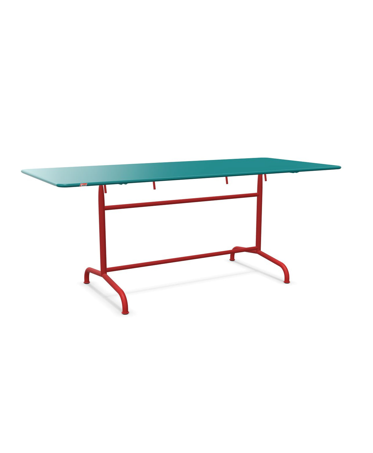 Schaffner Rigi Table repas rabattable 180x80cm Bleu Kali 56 Rouge 30