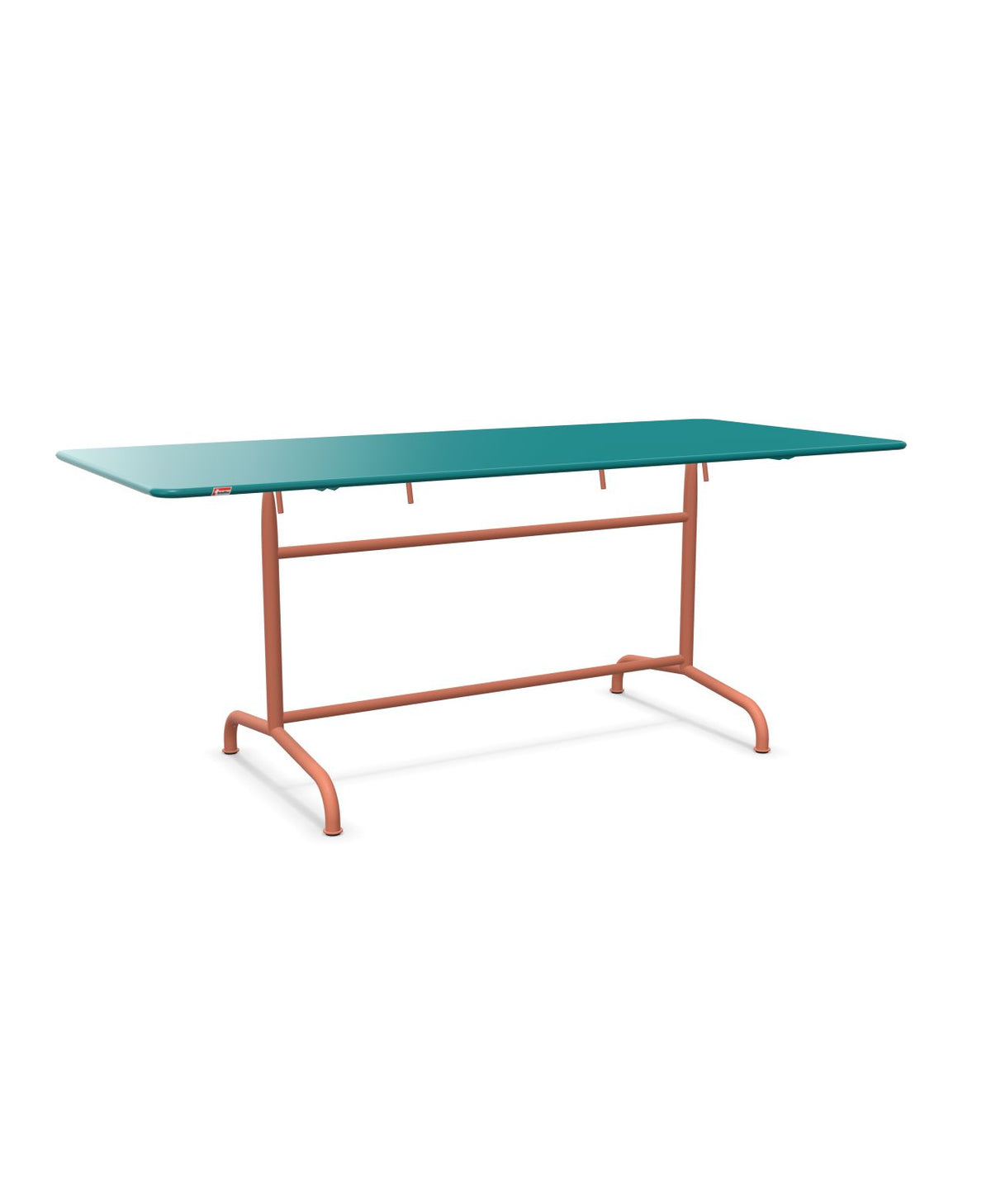 Schaffner Rigi Table repas rabattable 180x80cm Bleu Kali 56 Terracotta 84
