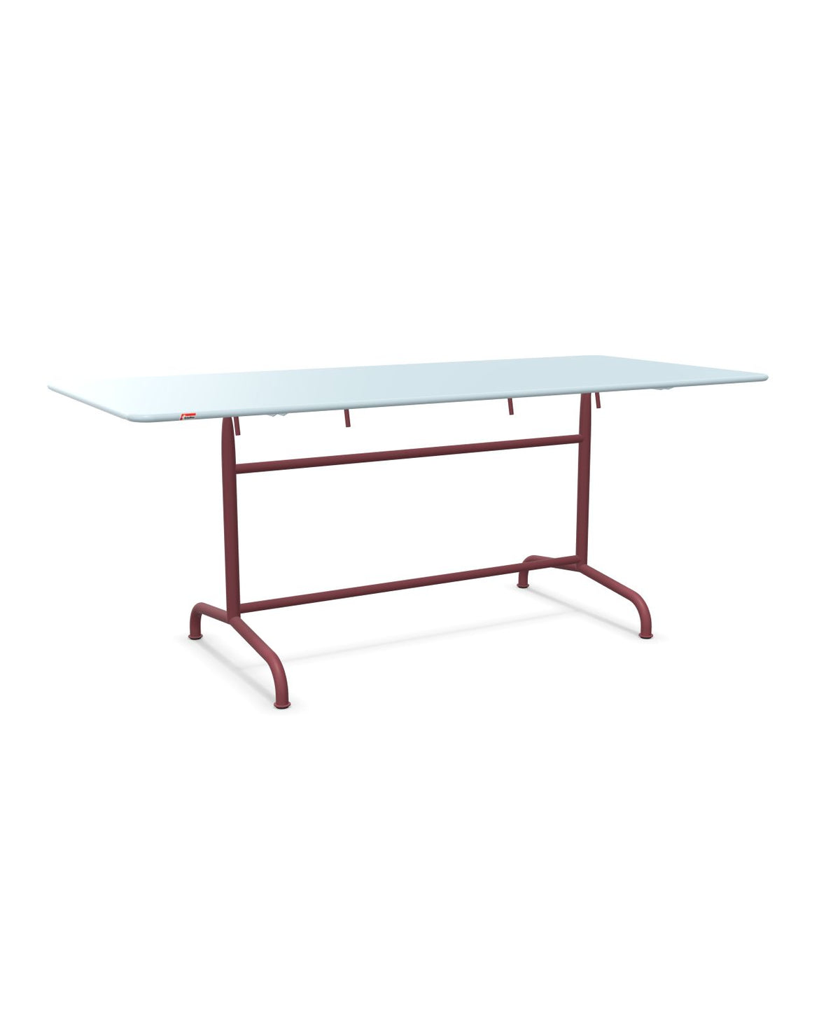 Schaffner Rigi Table repas rabattable 180x80cm Bleu Pastel 51 Bordeaux 38
