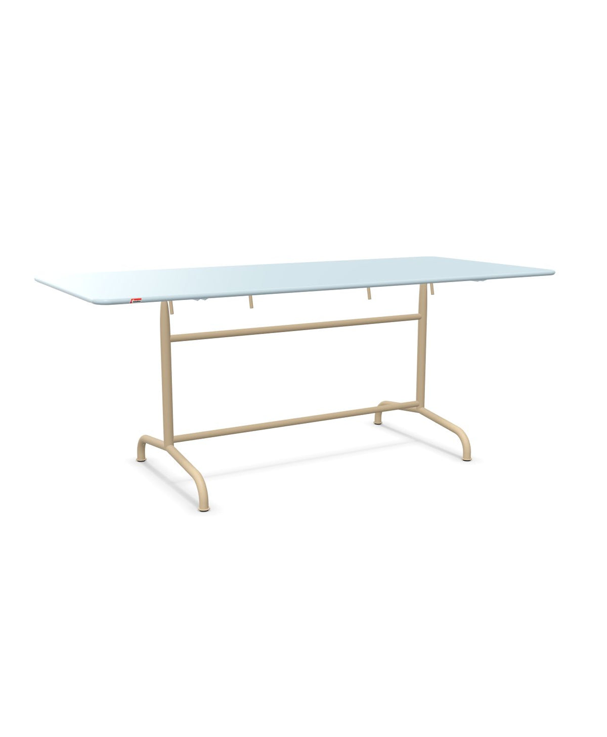 Schaffner Rigi Table repas rabattable 180x80cm Bleu Pastel 51 Marron Pastel 83