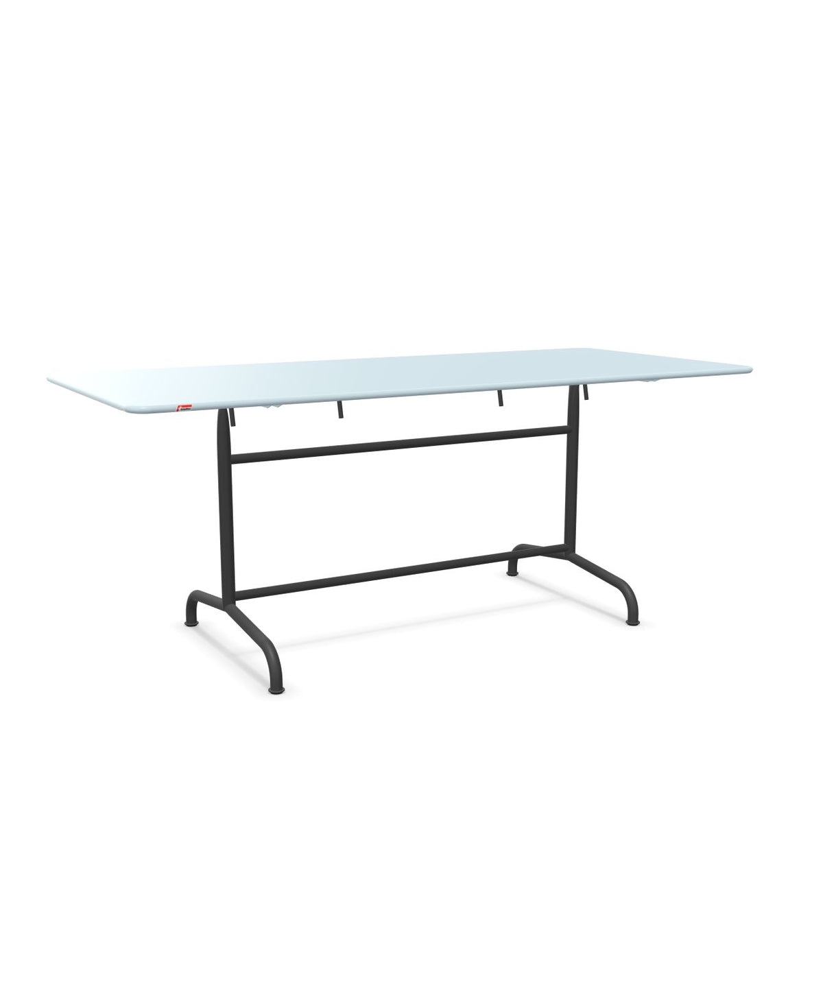 Schaffner Rigi Table repas rabattable 180x80cm Bleu Pastel 51 Noir 91