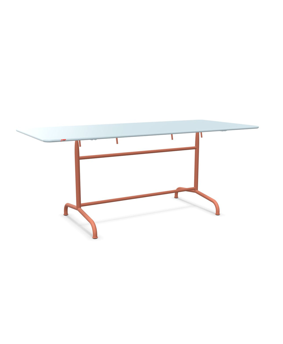 Schaffner Rigi Table repas rabattable 180x80cm Bleu Pastel 51 Terracotta 84