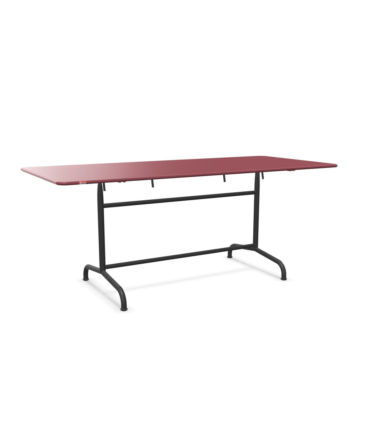Schaffner Rigi Table repas rabattable 180x80cm Bordeaux 38 Anthracite 77