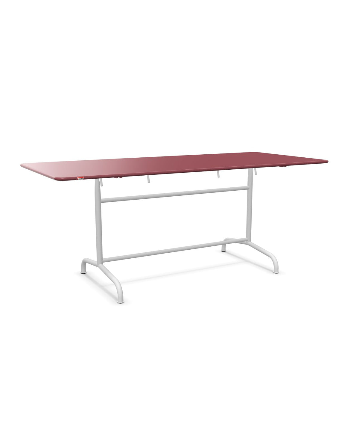 Schaffner Rigi Table repas rabattable 180x80cm Bordeaux 38 Blanc 90
