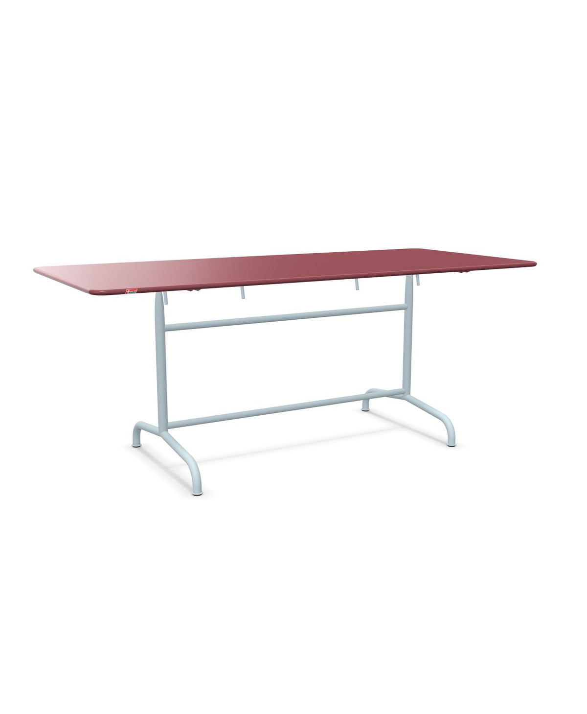 Schaffner Rigi Table repas rabattable 180x80cm Bordeaux 38 Bleu Pastel 51