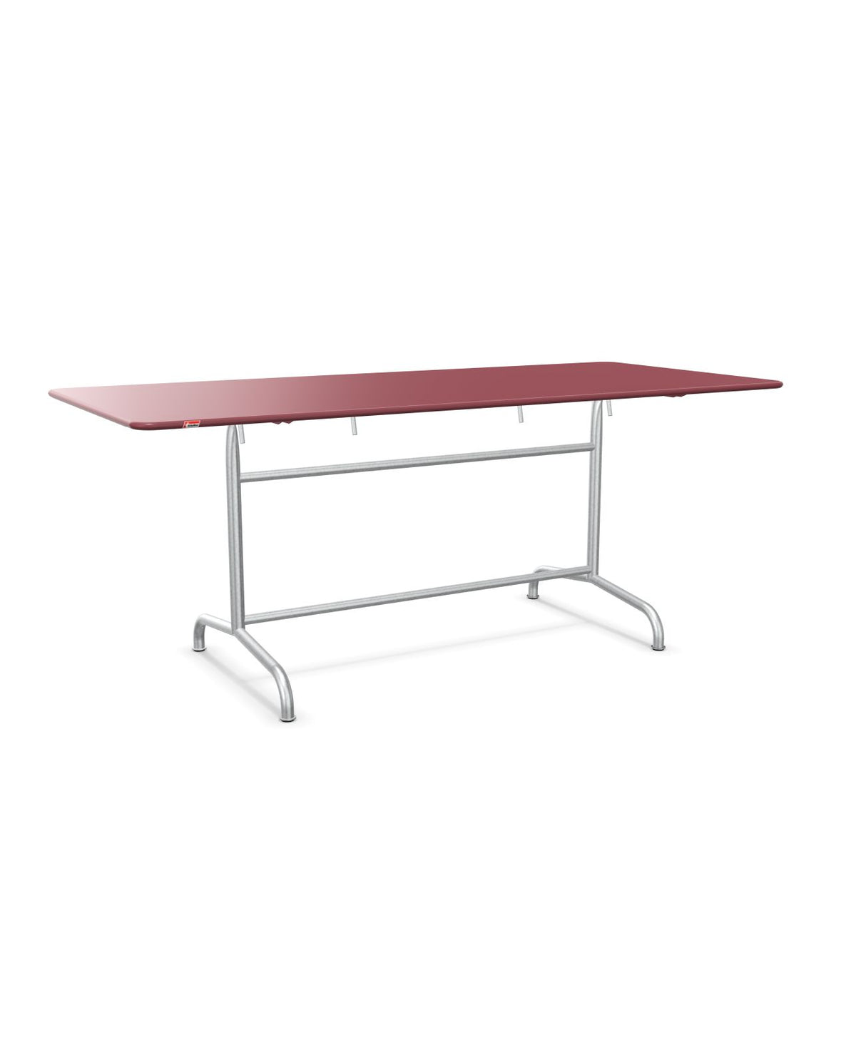 Schaffner Rigi Table repas rabattable 180x80cm Bordeaux 38 Galvanisé à chaud 02