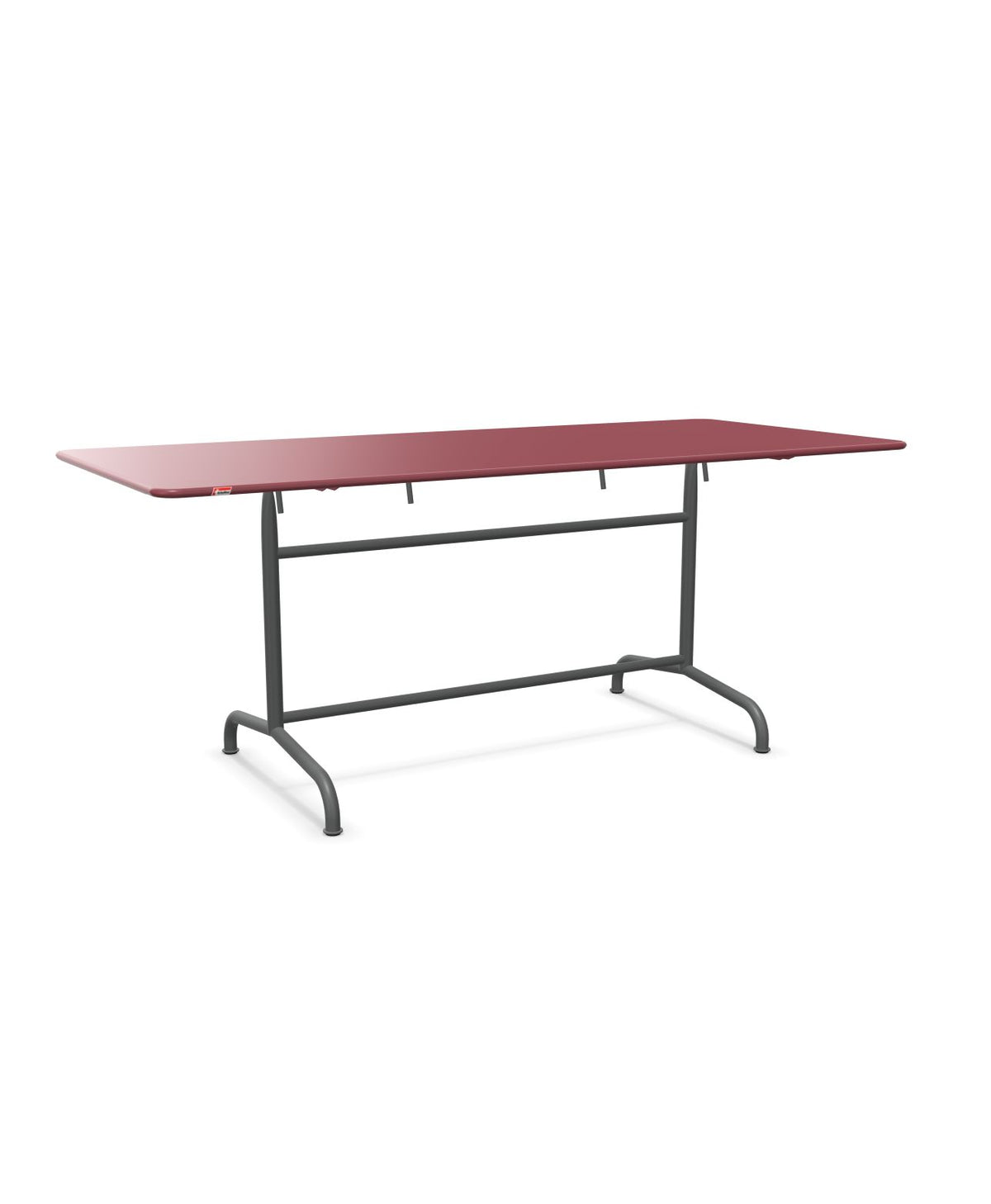 Schaffner Rigi Table repas rabattable 180x80cm Bordeaux 38 Graphite 73