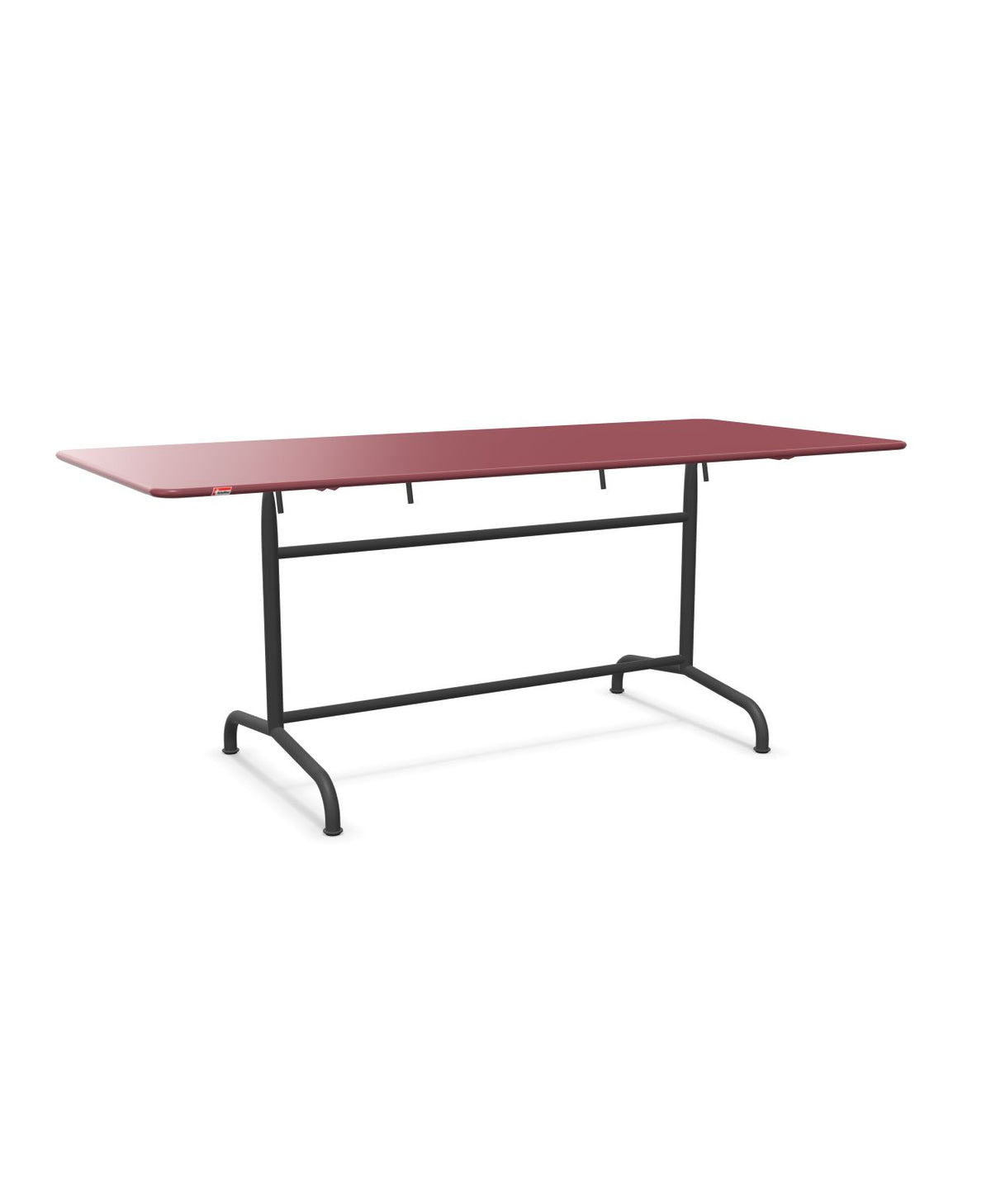 Schaffner Rigi Table repas rabattable 180x80cm Bordeaux 38 Noir 91