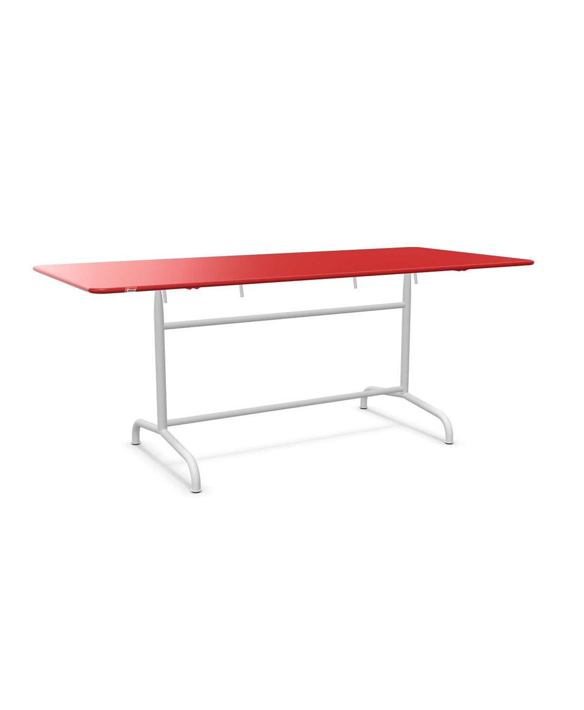 Schaffner Rigi Table repas rabattable 180x80cm Rouge 30 Blanc 90