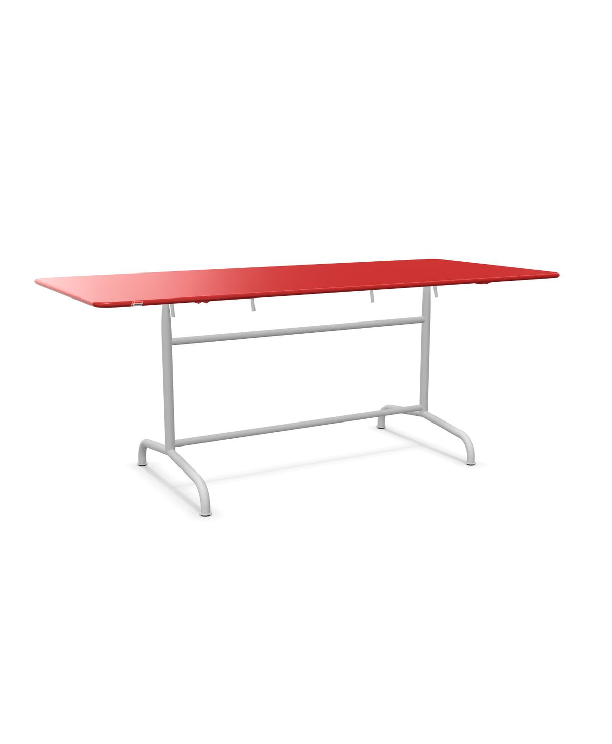 Schaffner Rigi Table repas rabattable 180x80cm Rouge 30 Gris Argent 78