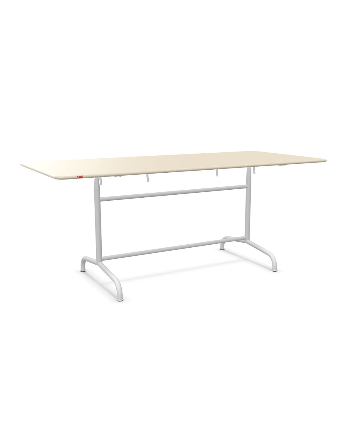 Schaffner Rigi Table repas rabattable 180x80cm Sable Pastel 15 Blanc 90