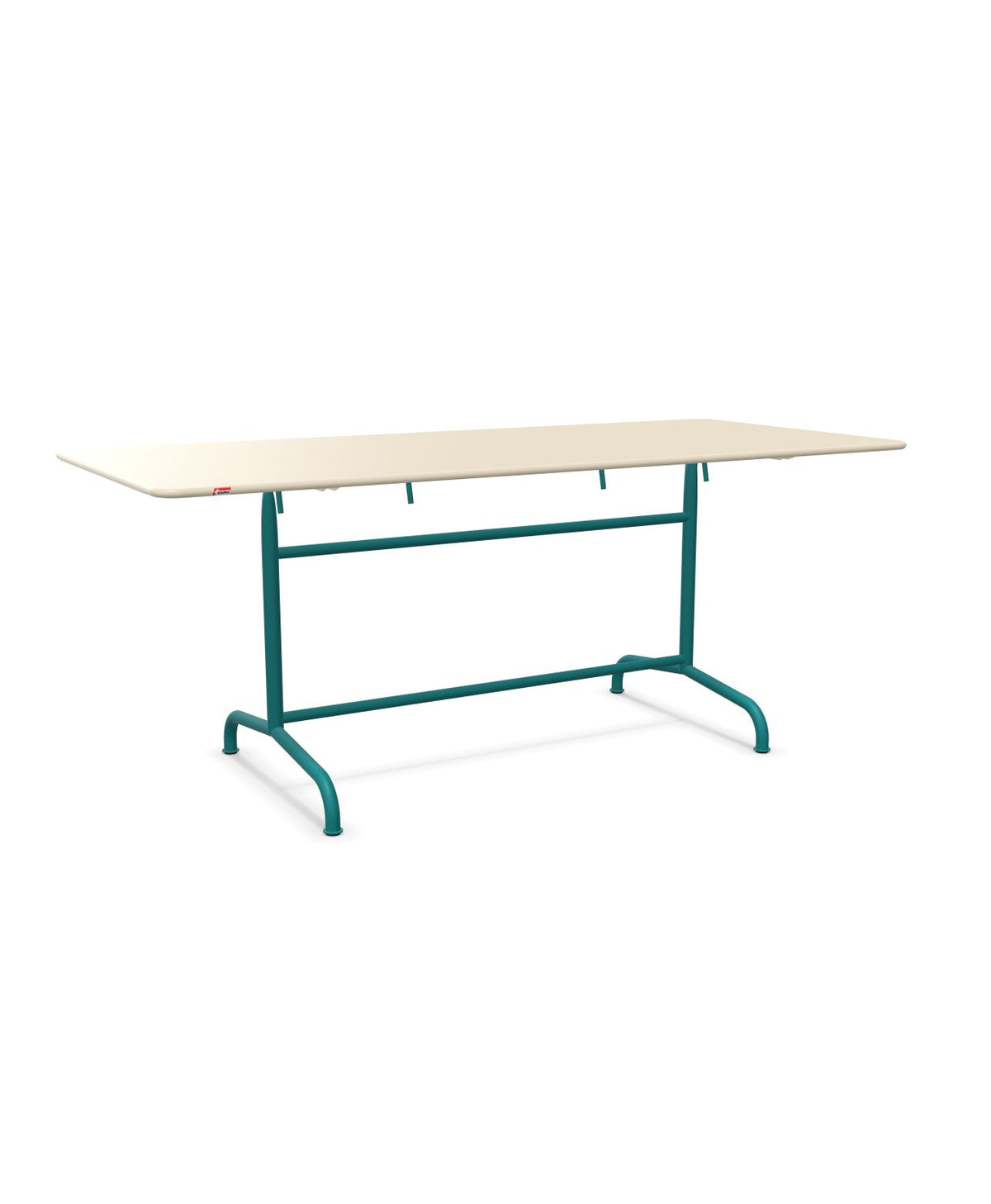 Schaffner Rigi Table repas rabattable 180x80cm Sable Pastel 15 Bleu Kali 56
