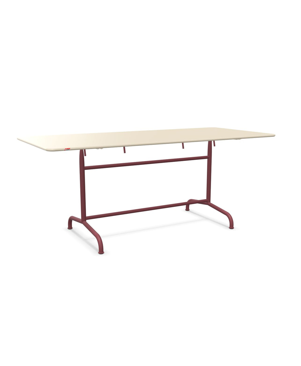 Schaffner Rigi Table repas rabattable 180x80cm Sable Pastel 15 Bordeaux 38