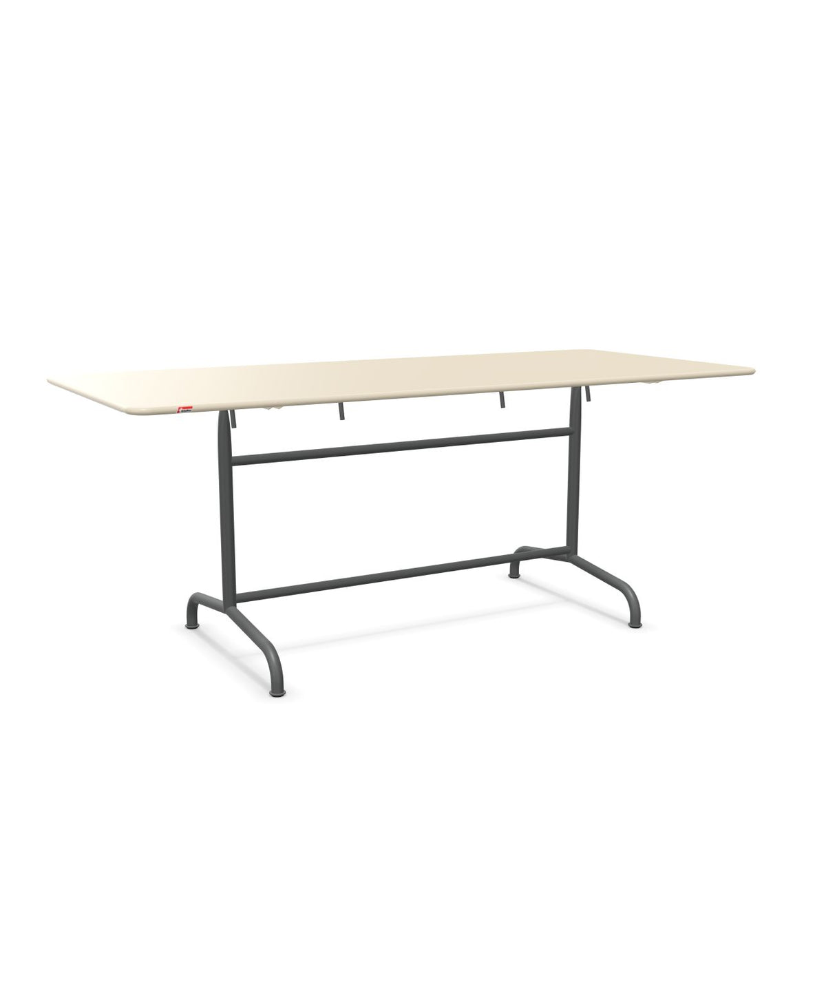 Schaffner Rigi Table repas rabattable 180x80cm Sable Pastel 15 Graphite 73