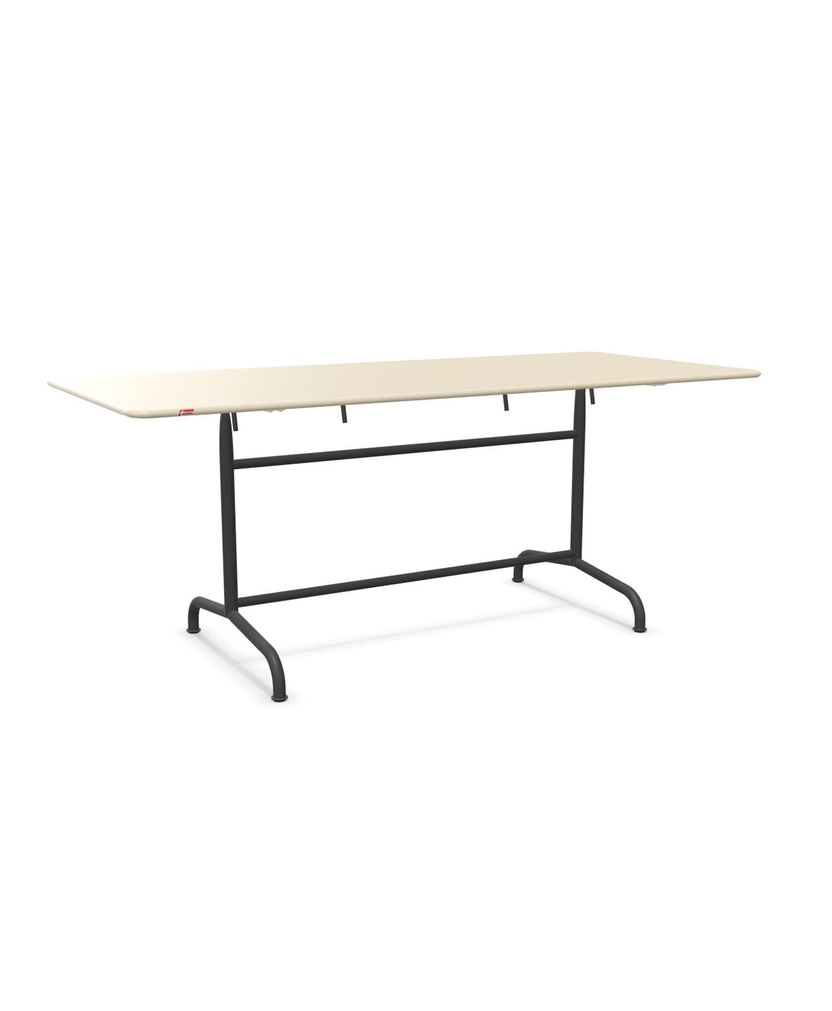 Schaffner Rigi Table repas rabattable 180x80cm Sable Pastel 15 Noir 91