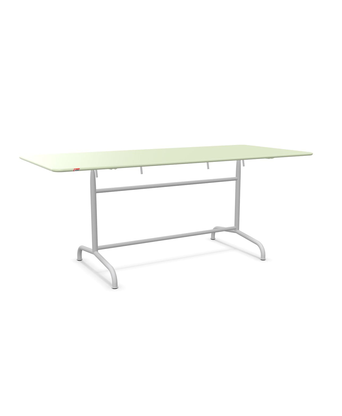 Schaffner Rigi Table repas rabattable 180x80cm Vert Pastel 64 Gris Argent 78
