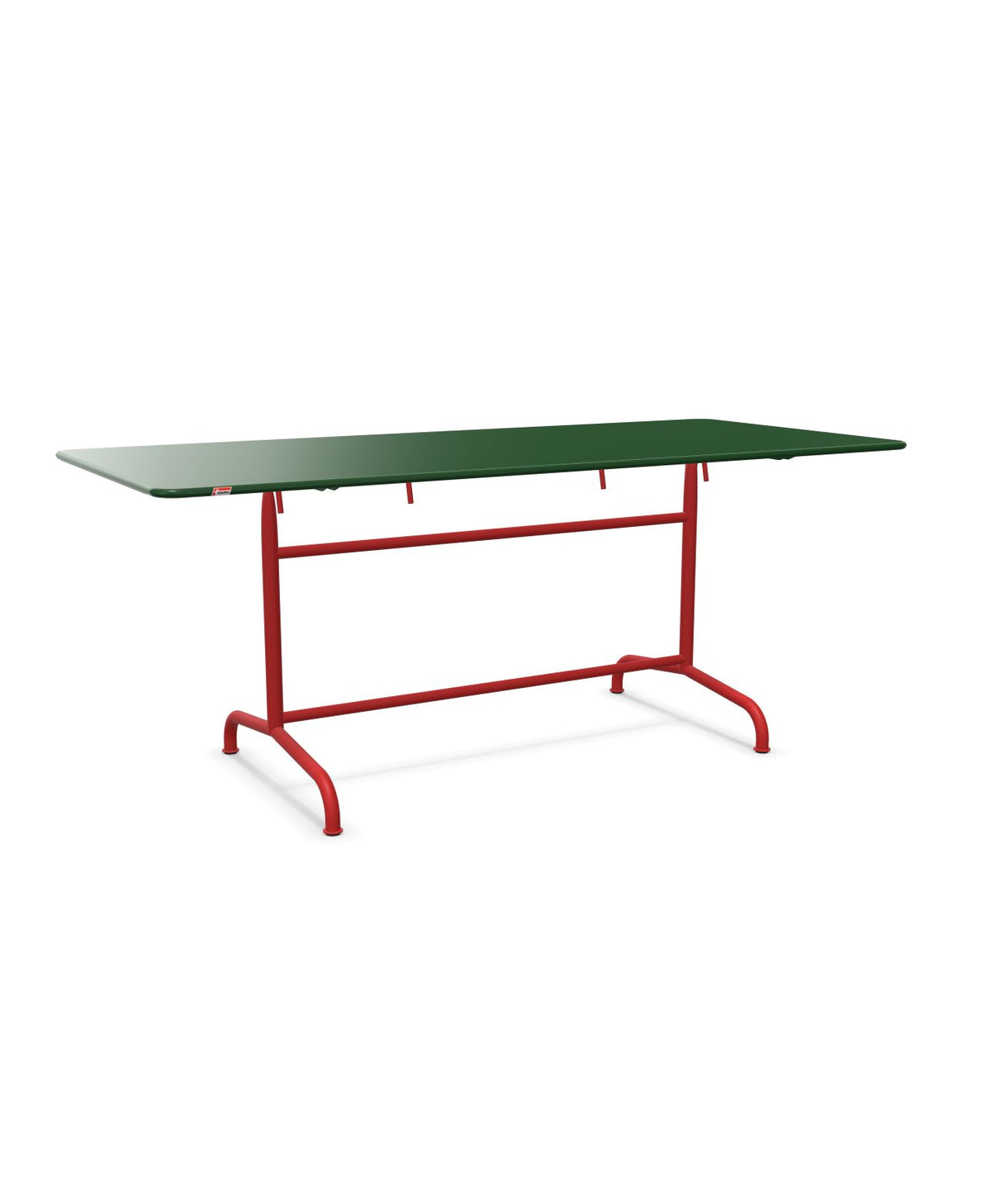 Schaffner Rigi Table repas rabattable 180x80cm Vert Sapin 66 Rouge 30