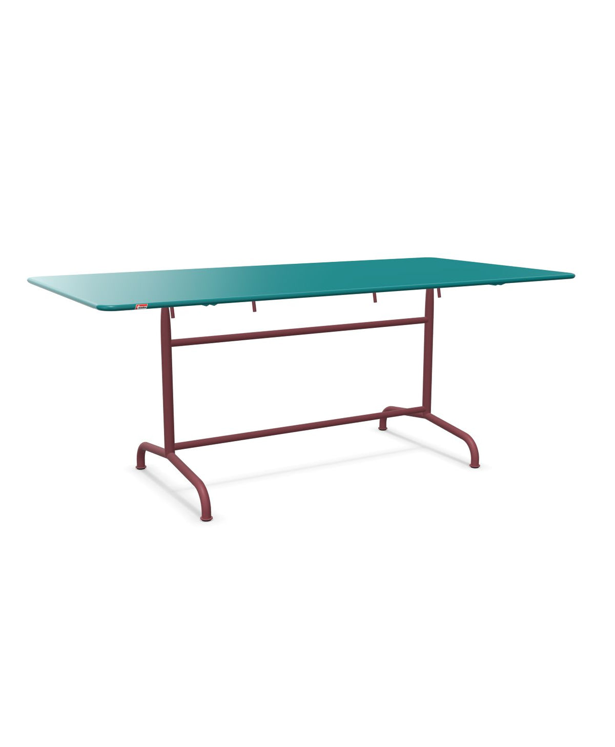 Schaffner Rigi Table repas rabattable 180x90cm Bleu Kali 56 Bordeaux 38
