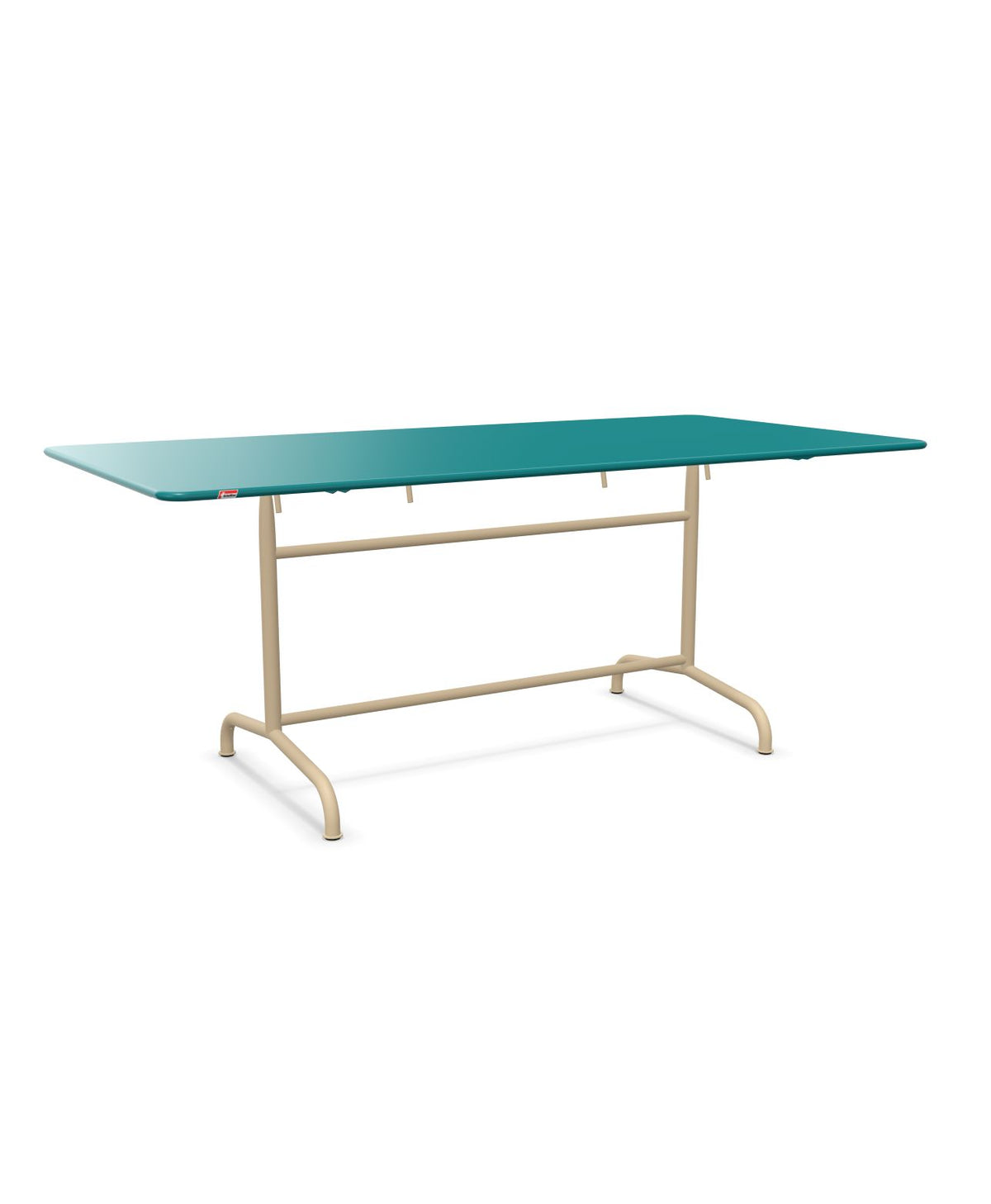 Schaffner Rigi Table repas rabattable 180x90cm Bleu Kali 56 Marron Pastel 83