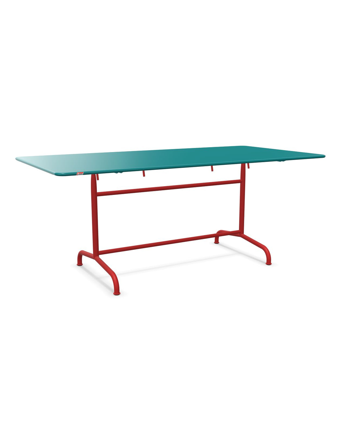 Schaffner Rigi Table repas rabattable 180x90cm Bleu Kali 56 Rouge 30