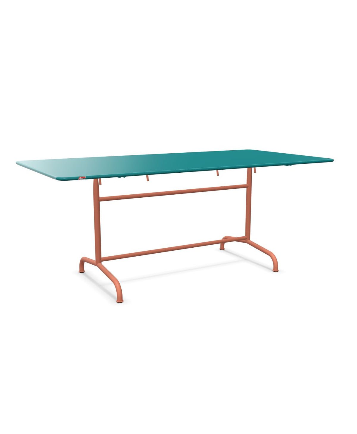 Schaffner Rigi Table repas rabattable 180x90cm Bleu Kali 56 Terracotta 84