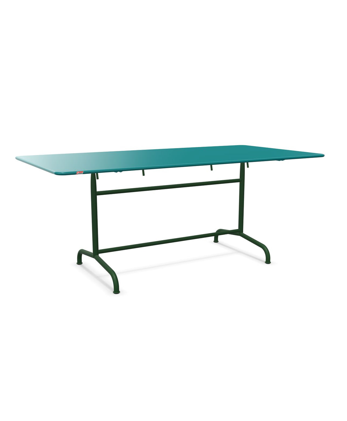 Schaffner Rigi Table repas rabattable 180x90cm Bleu Kali 56 Vert Sapin 66