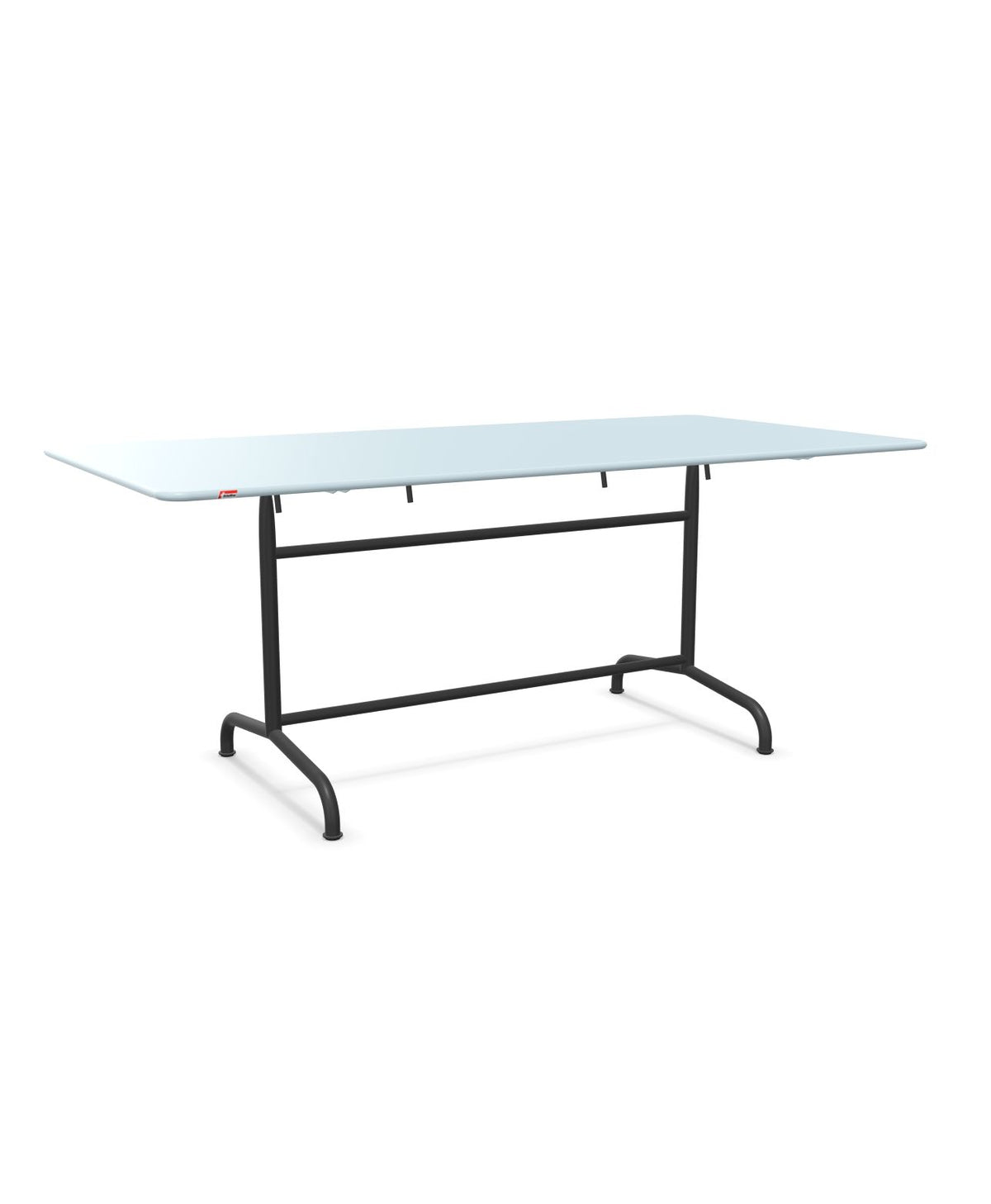 Schaffner Rigi Table repas rabattable 180x90cm Bleu Pastel 51 Anthracite 77