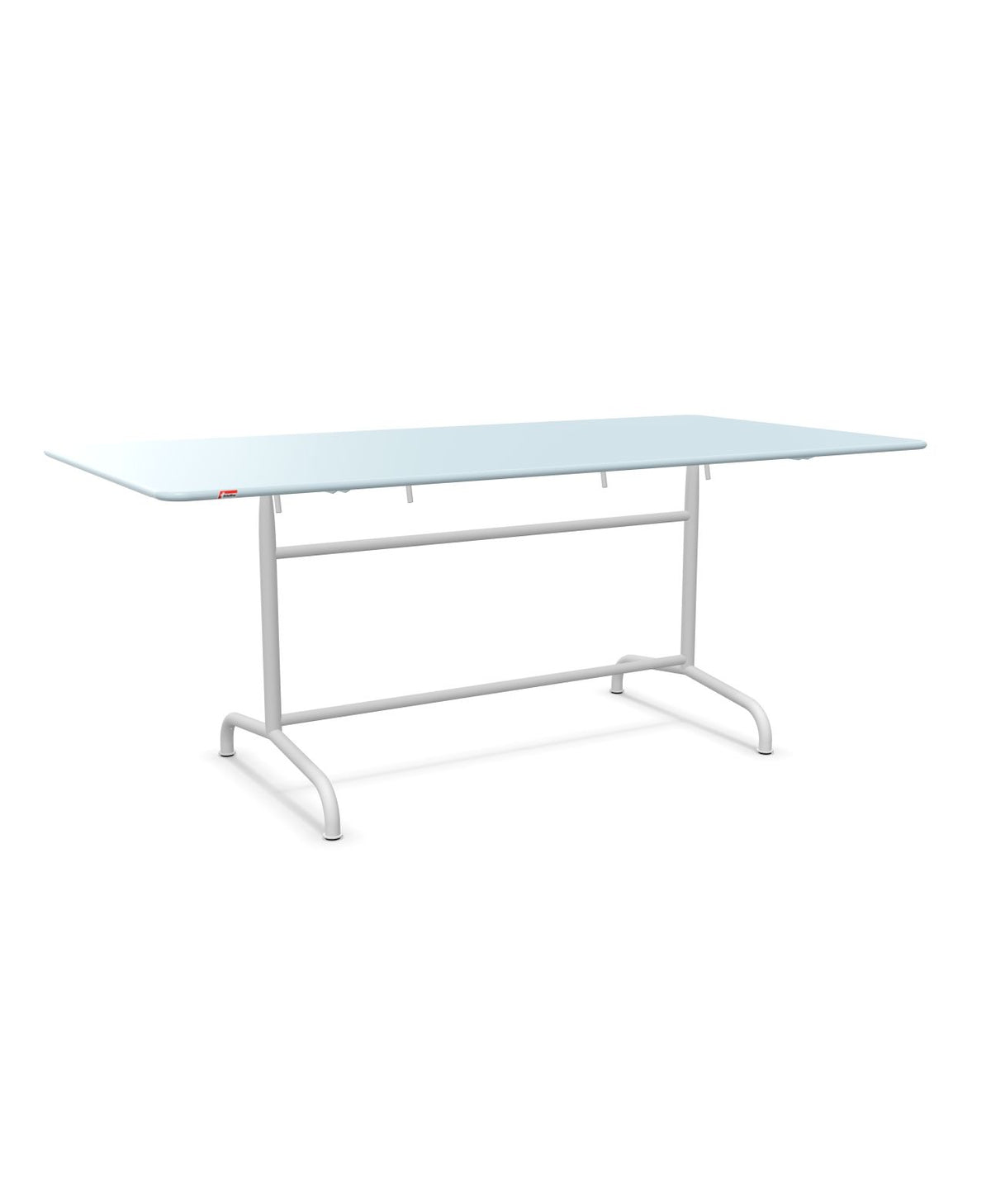 Schaffner Rigi Table repas rabattable 180x90cm Bleu Pastel 51 Blanc 90
