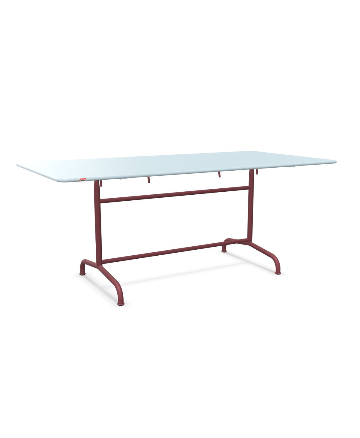 Schaffner Rigi Table repas rabattable 180x90cm Bleu Pastel 51 Bordeaux 38