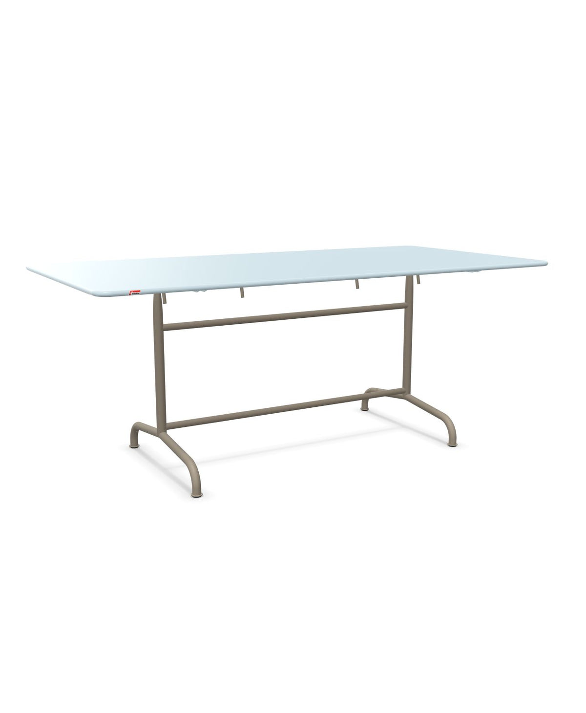 Schaffner Rigi Table repas rabattable 180x90cm Bleu Pastel 51 Champagne 85