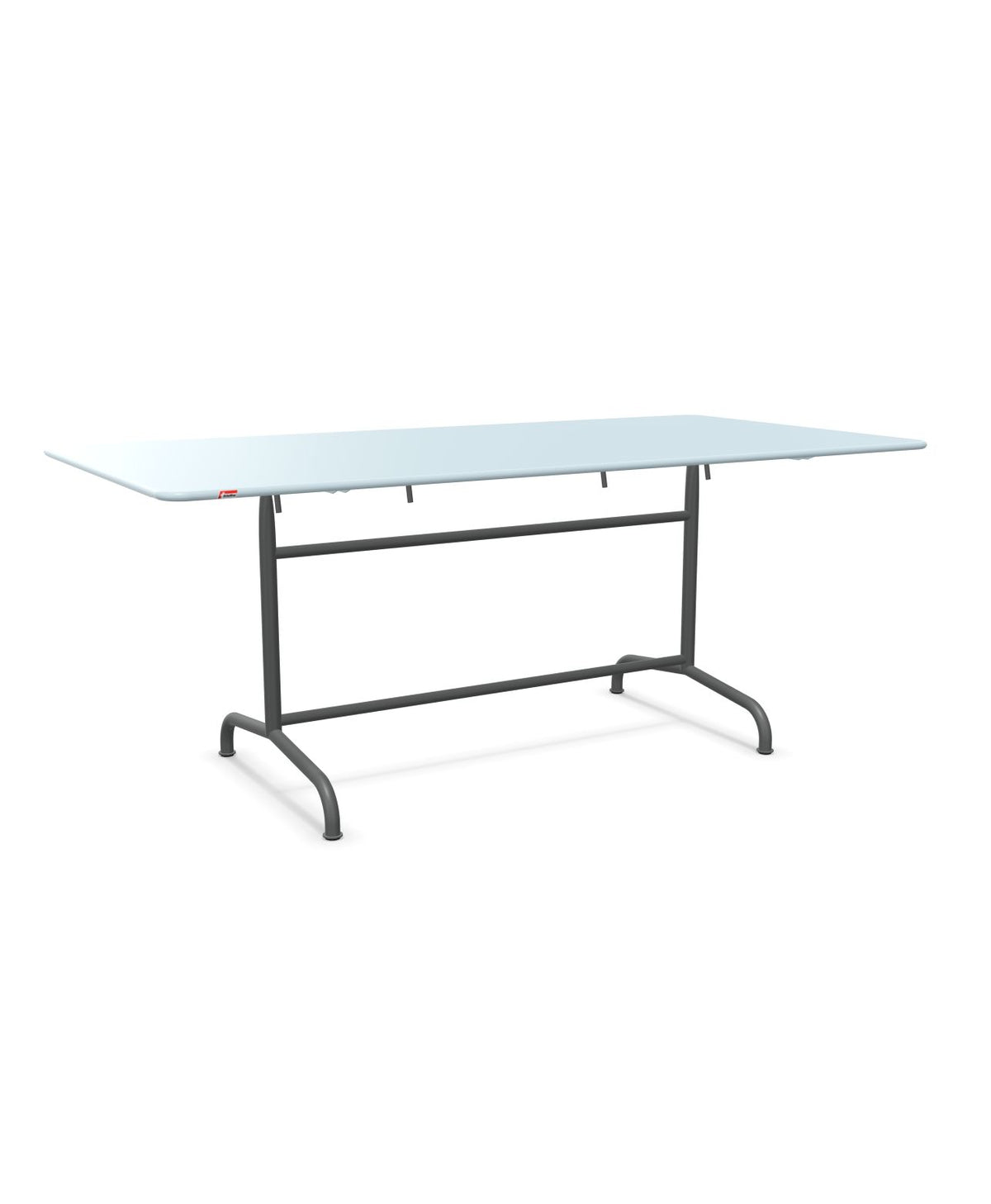 Schaffner Rigi Table repas rabattable 180x90cm Bleu Pastel 51 Graphite 73