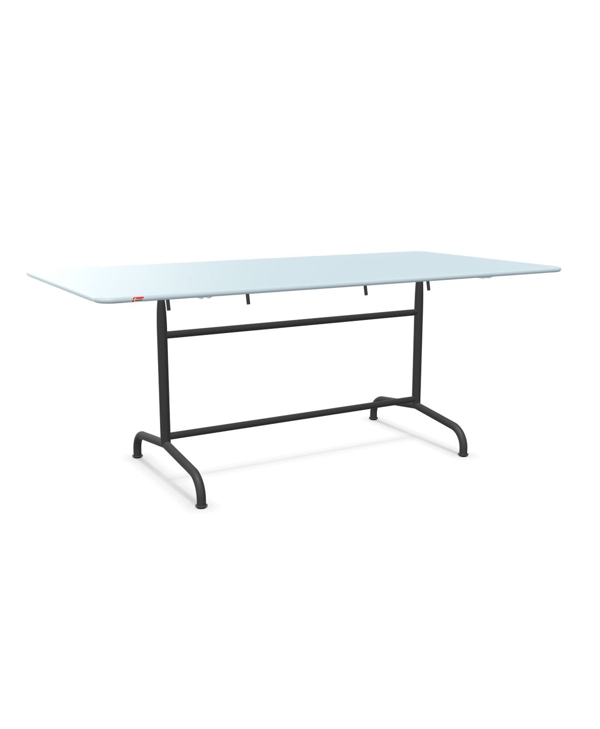 Schaffner Rigi Table repas rabattable 180x90cm Bleu Pastel 51 Noir 91