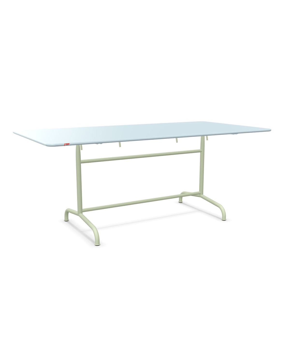 Schaffner Rigi Table repas rabattable 180x90cm Bleu Pastel 51 Vert Pastel 64
