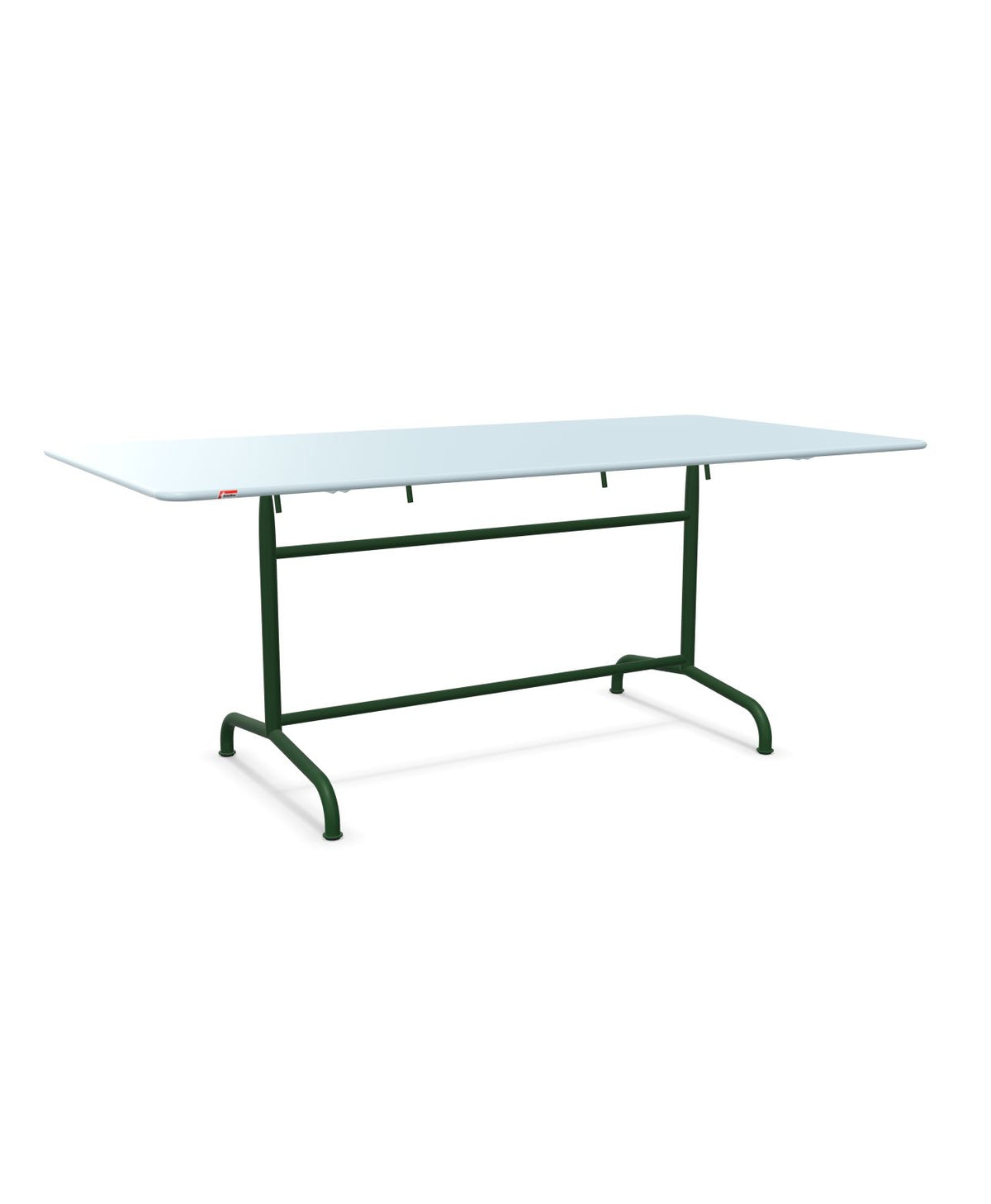 Schaffner Rigi Table repas rabattable 180x90cm Bleu Pastel 51 Vert Sapin 66